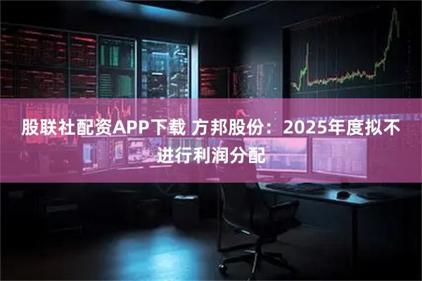 股联社配资APP下载 方邦股份：2025年度拟不进行利润分配